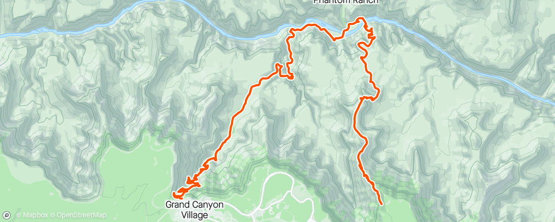Map of the activity, Bottom of the canyon & back up