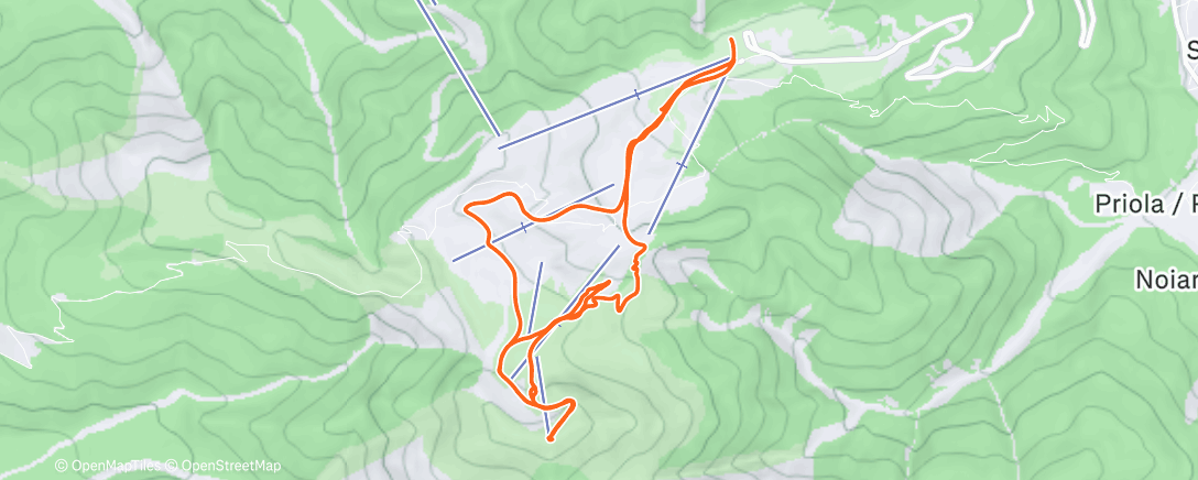 Map of the activity, Tamai x 1,5 passando per malga tamai