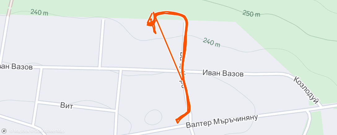 Map of the activity, Afternoon Walk