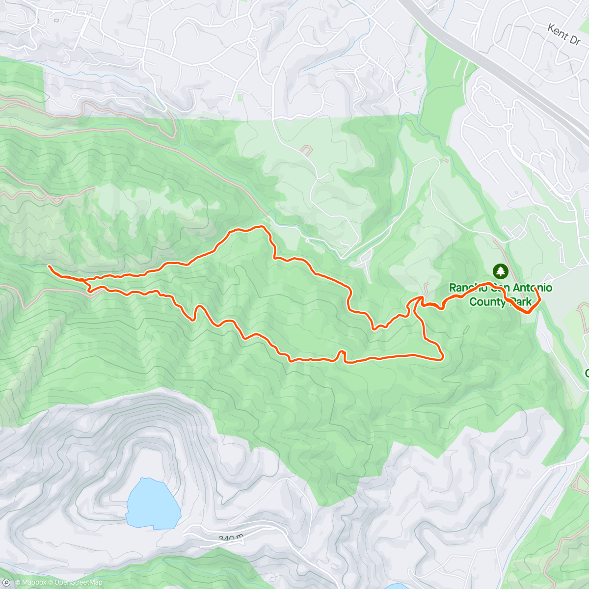 Map of the activity, PG&E, Wildcat and Coyote Trail Loop