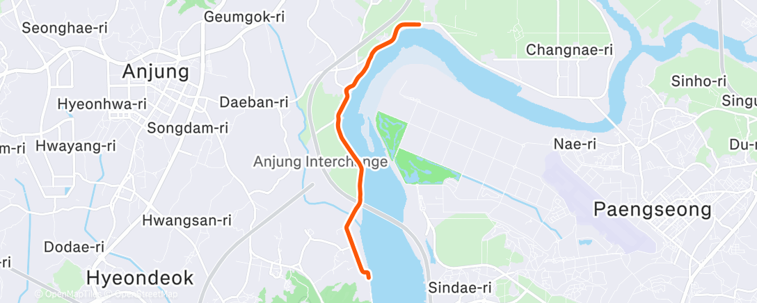 Map of the activity, Morning Run