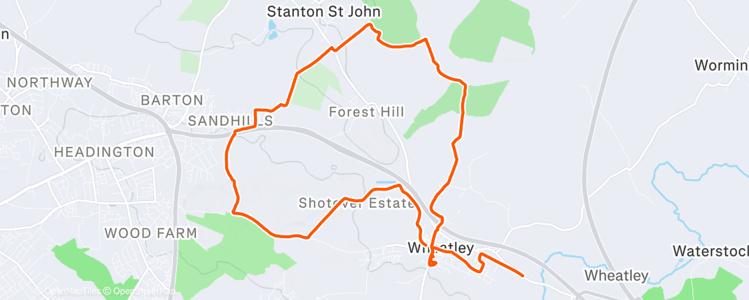 Map of the activity, Lunch Run