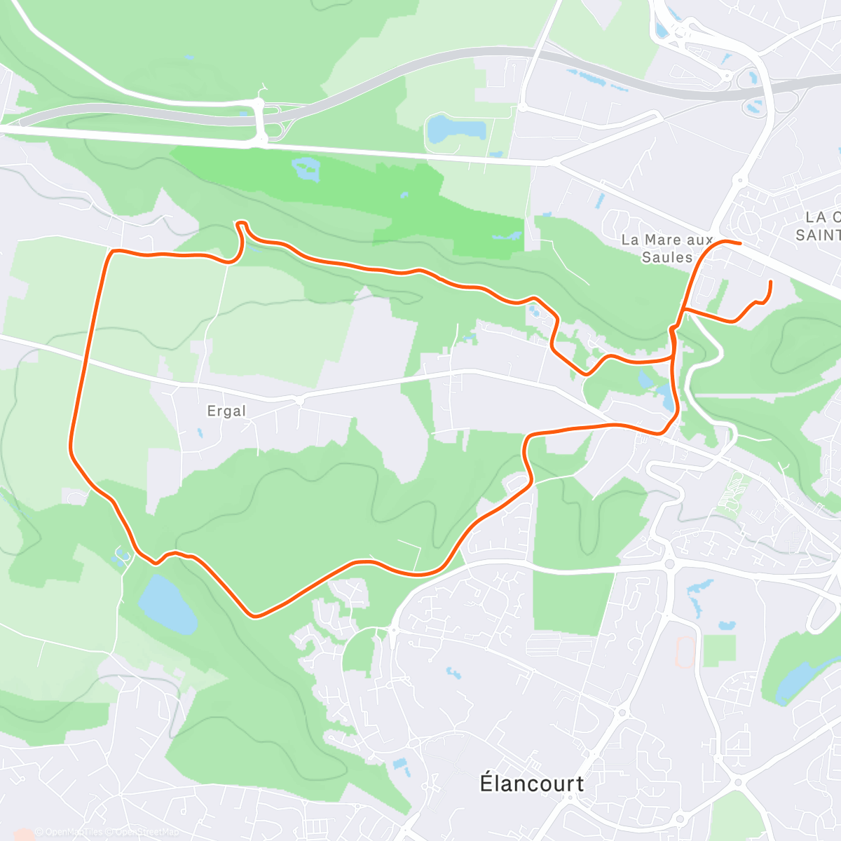 Map of the activity, Trail glacial