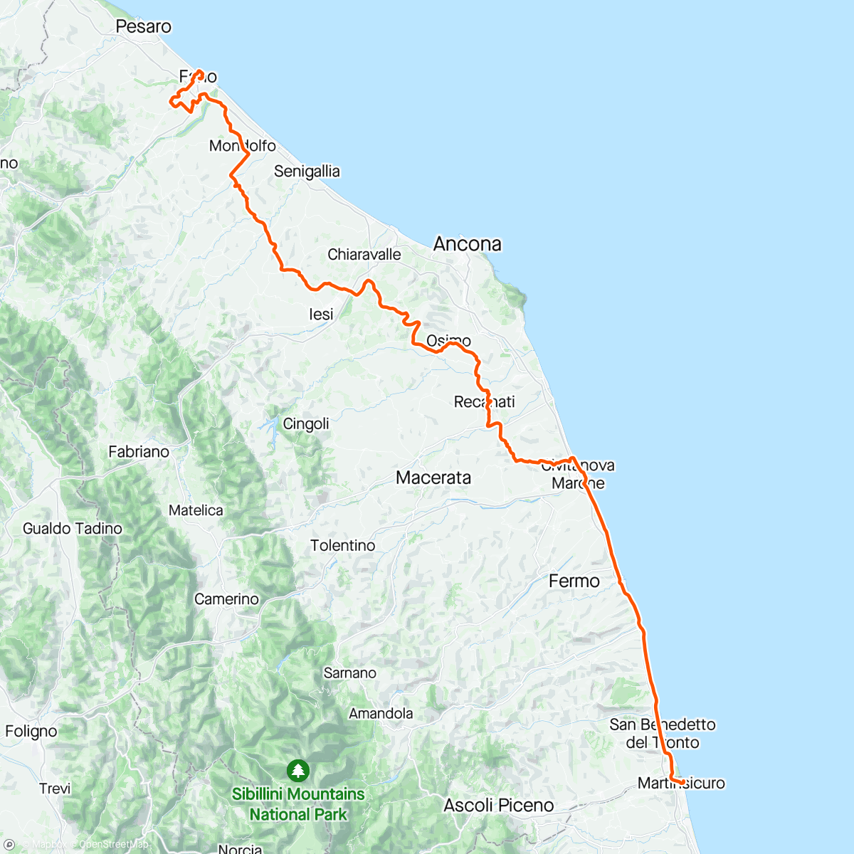Map of the activity, Giro de Italia 🇮🇹 etapa 12