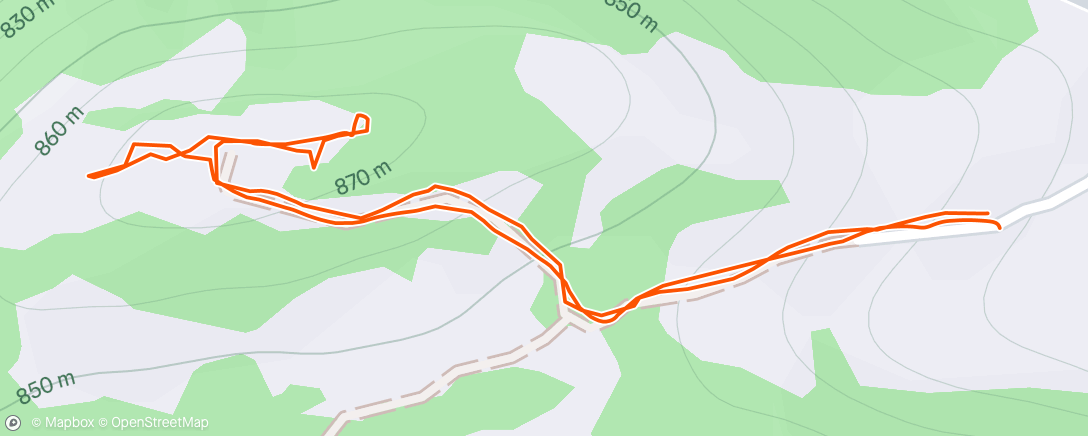 Map of the activity, Afternoon Hike