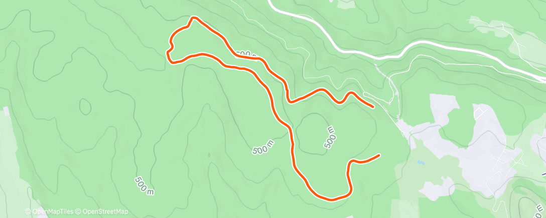 Map of the activity, Lunch Trail Run