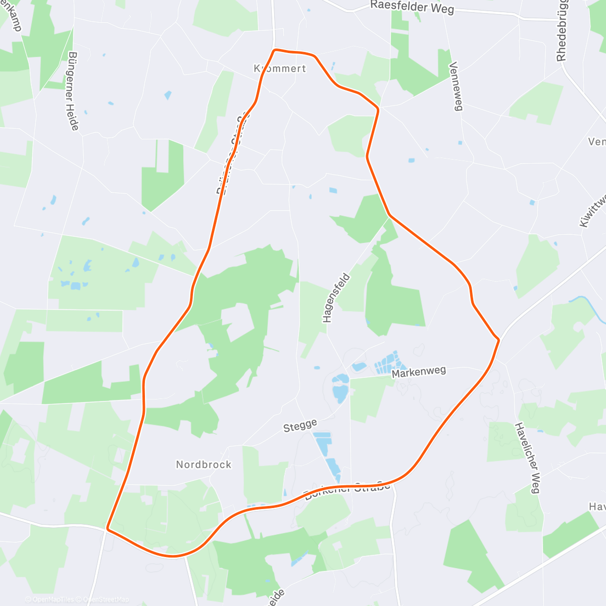 Map of the activity, ROUVY - HNC - Große Vehne 3 Runden