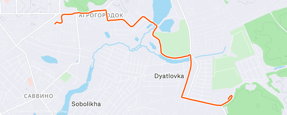 Map of the activity, Afternoon Ride