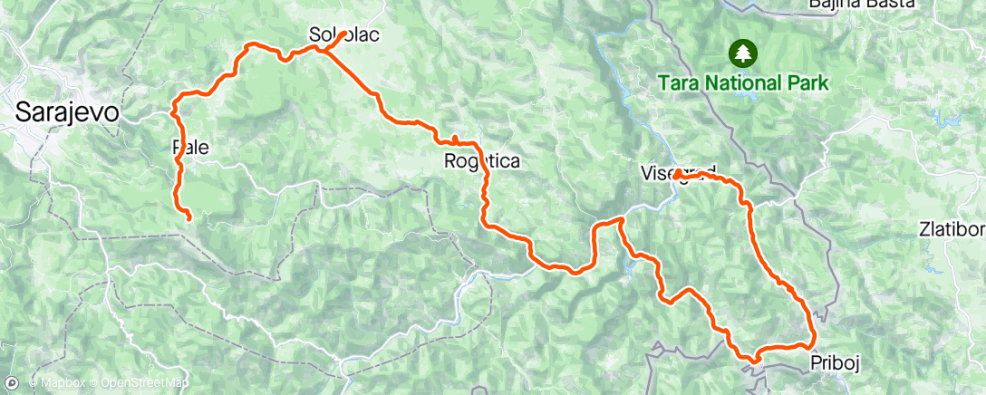 Map of the activity, Belgrade Banjaluka - Stage 3