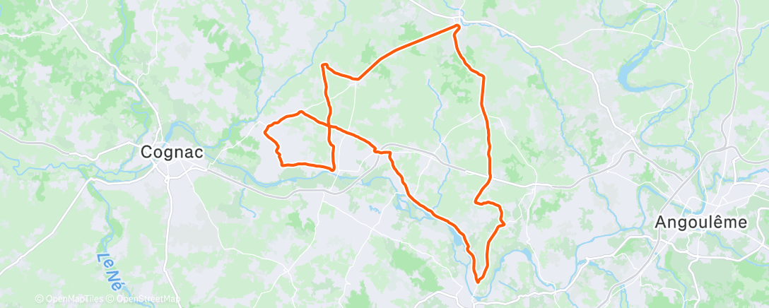 Map of the activity, Vélo du midi