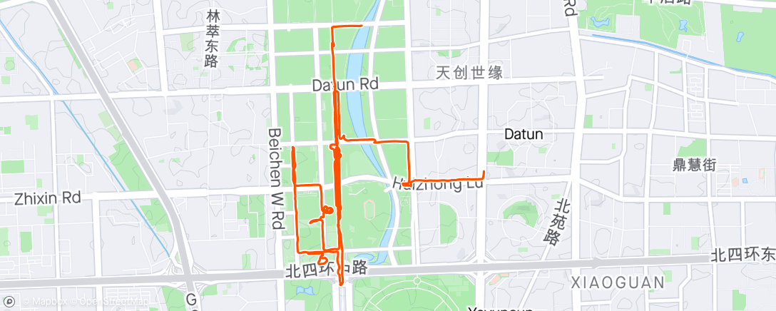 Map of the activity, Beijing Skating