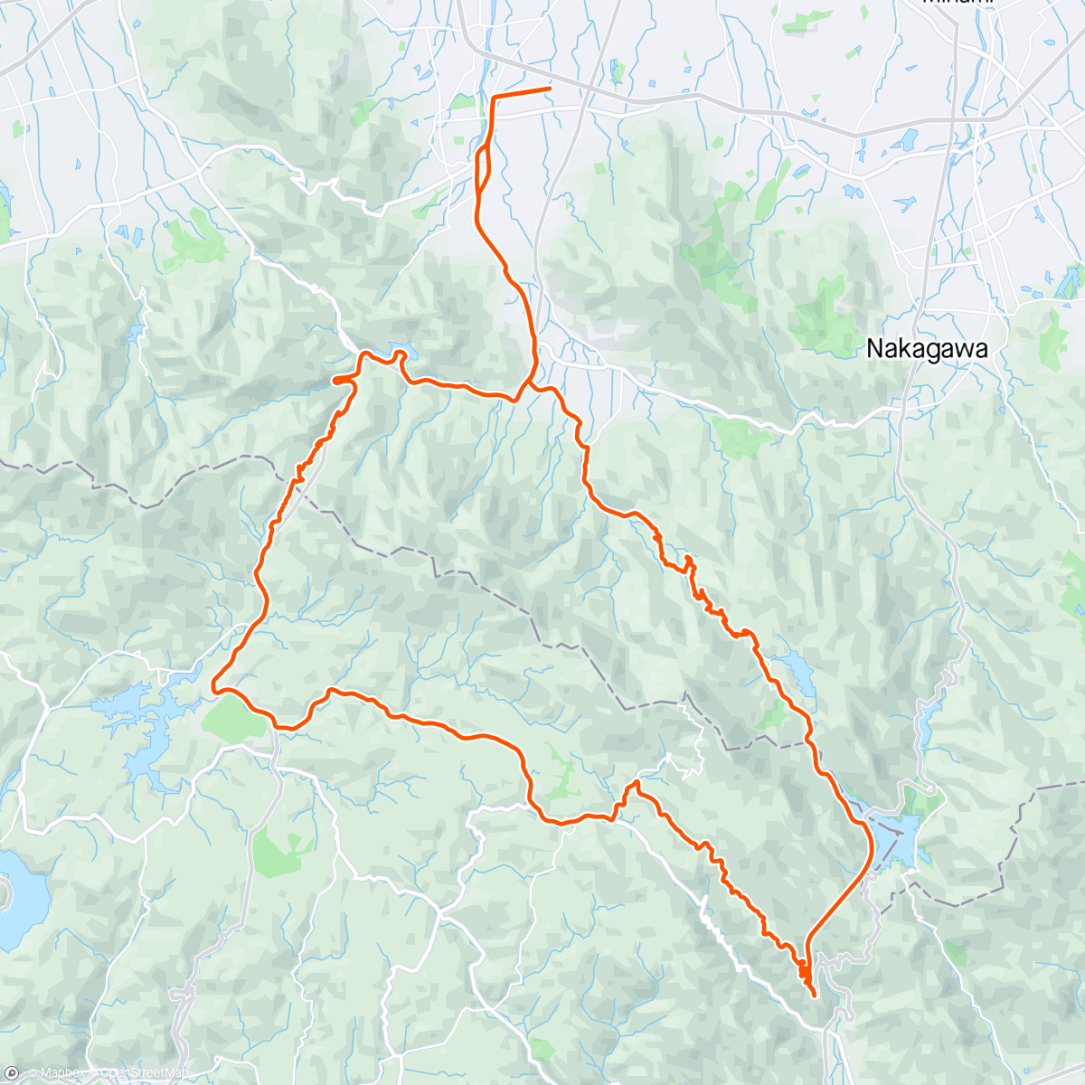 Map of the activity, リハビリ山岳サイクリング