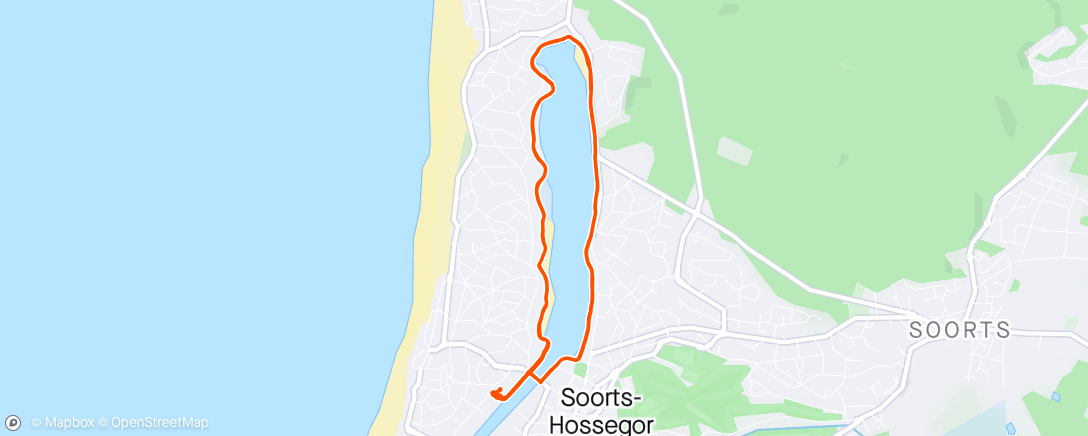 Map of the activity, Infinitytrail Hossegor