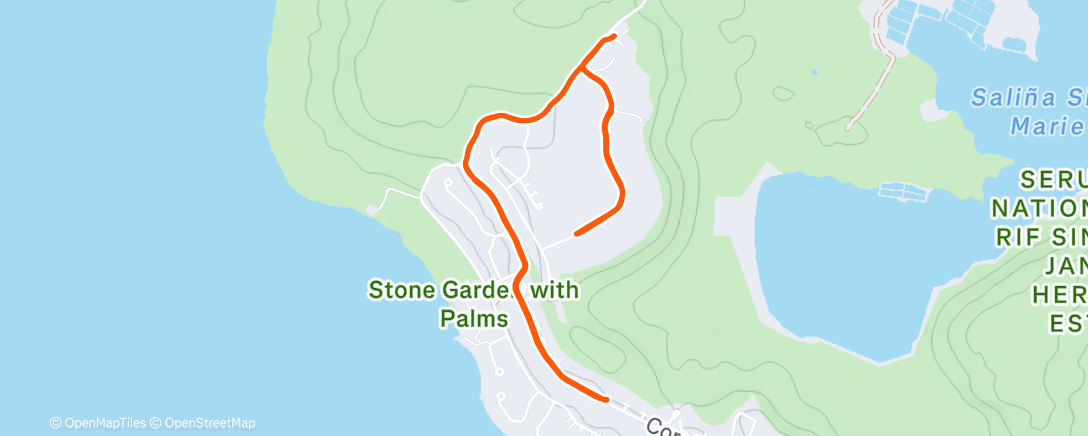 Map of the activity, Run Coral Estate