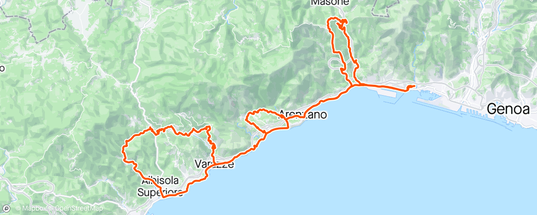 Map of the activity, BDC. Turchino mezzo faiallo entroterra