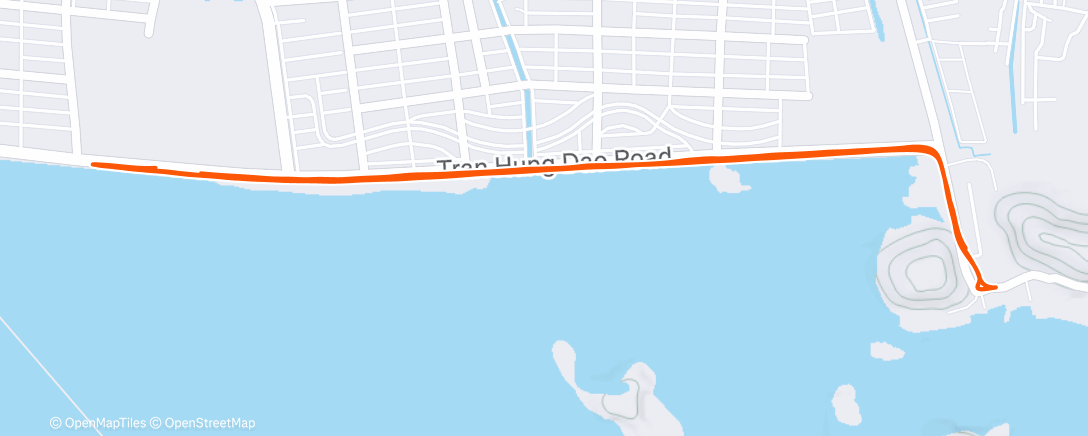 Map of the activity, Evening Run