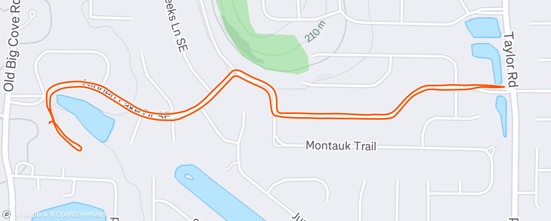Map of the activity, Evening Walk