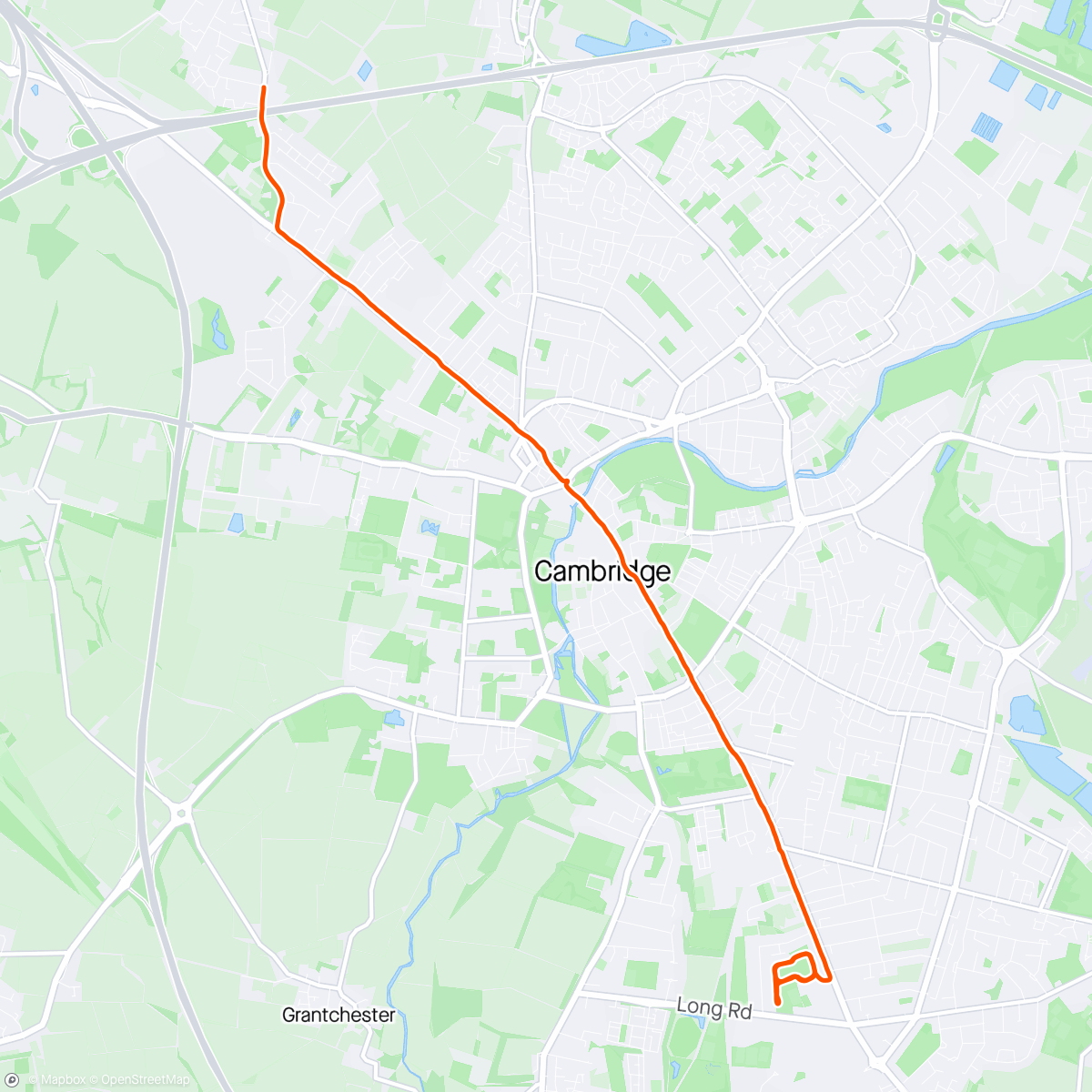 Map of the activity, Post parents evening run