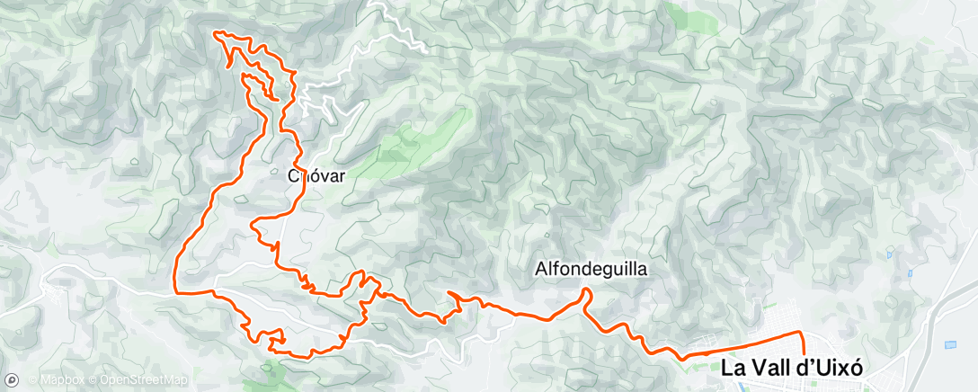 Map of the activity, Bicicleta de montaña matutina