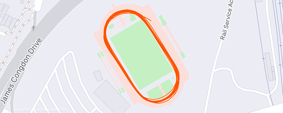 Map of the activity, Baileys Run 5000m TT event.