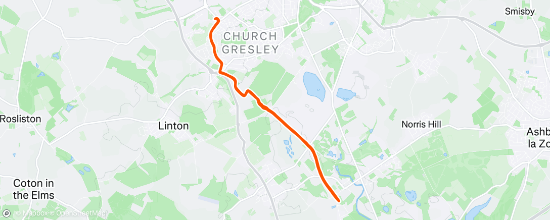 Map of the activity, Afternoon Run
