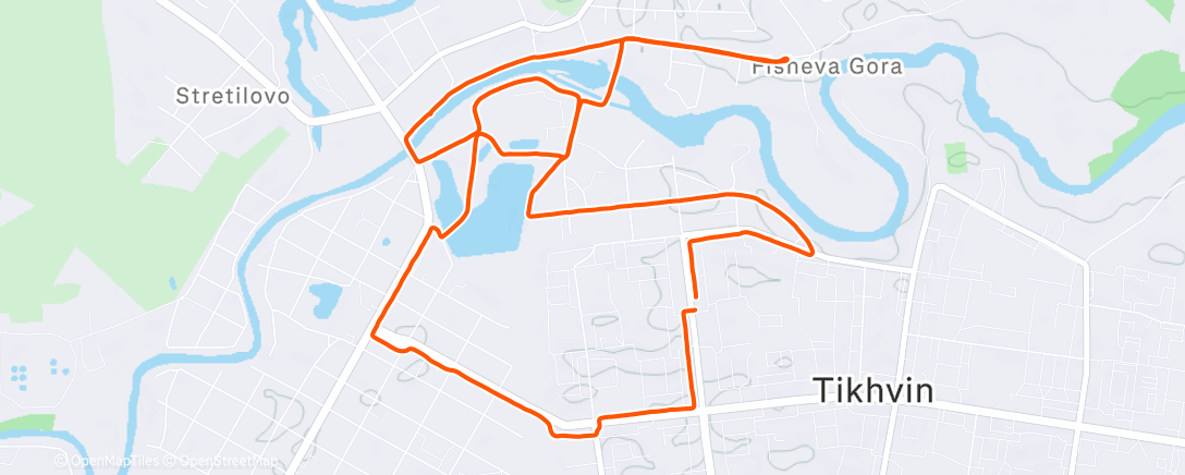 Карта физической активности (Вечерний забег)