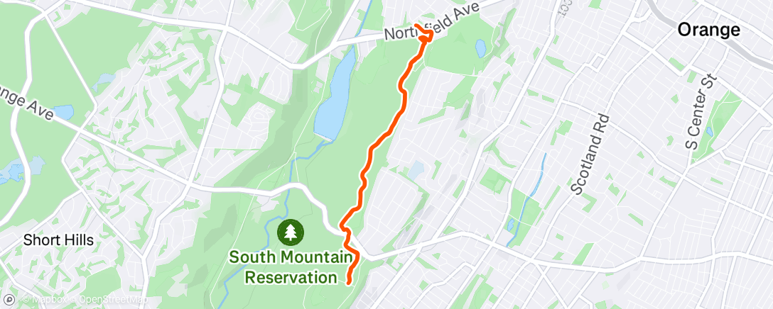 Map of the activity, Morning Trail Run