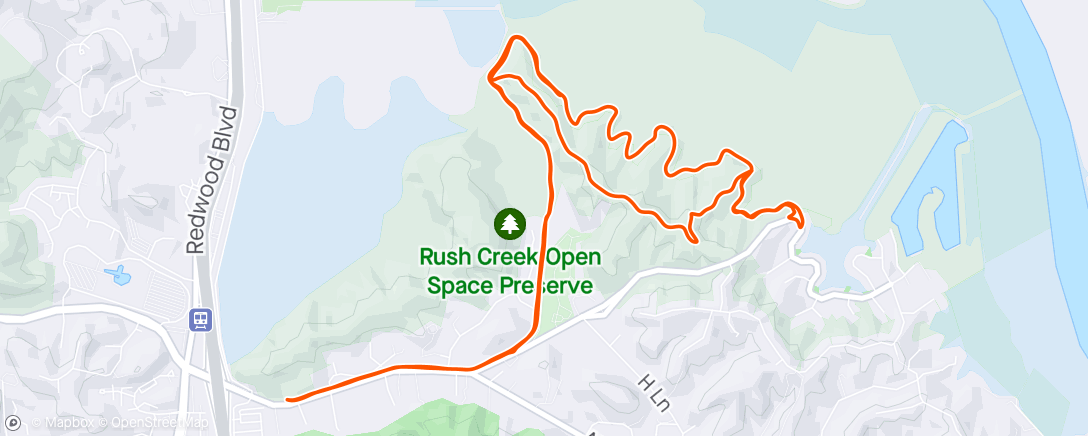Map of the activity, Rush Creek