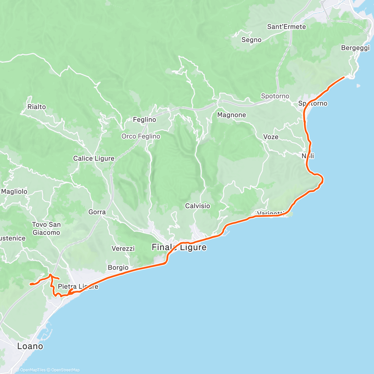 Map of the activity, Lunch Ride