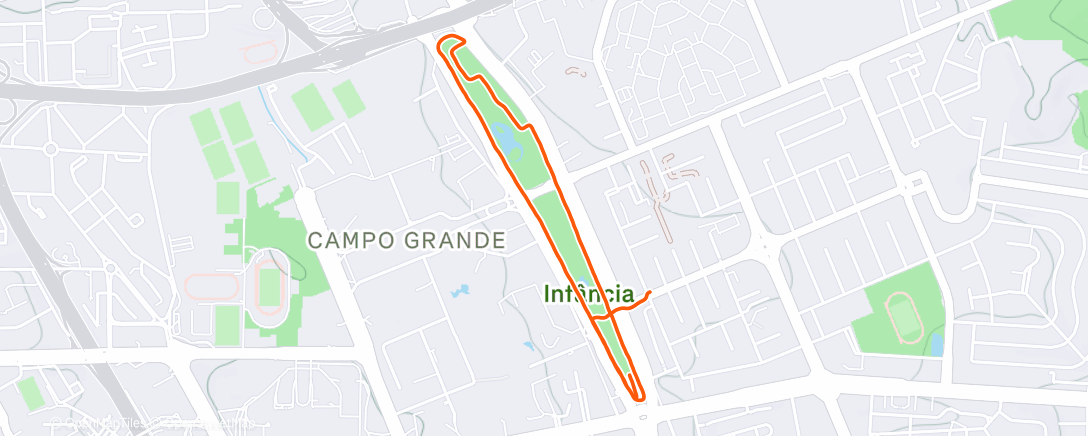 Map of the activity, Corrida matinal
