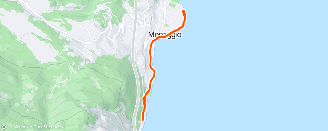 Map of the activity, Afternoon Run