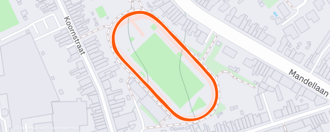 Map of the activity, Middagloop met Michiel