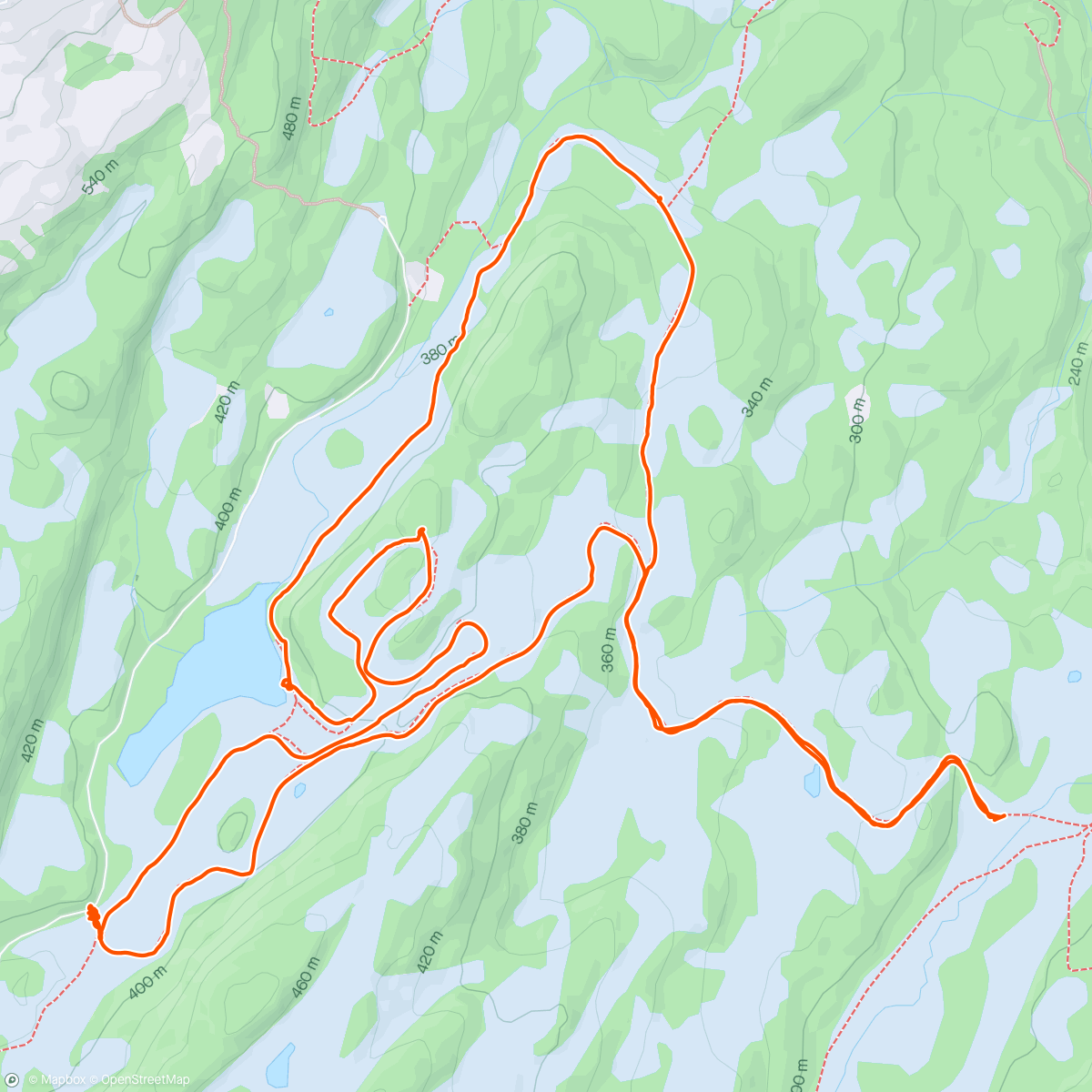 Map of the activity, Langmyra