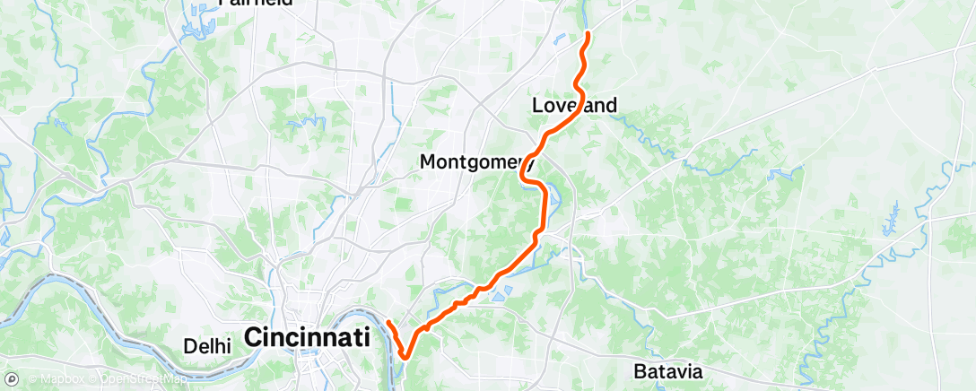 Map of the activity, Flat. Bonk. Hot. Humid.