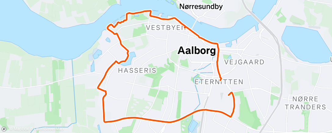 Map of the activity, Afternoon Run