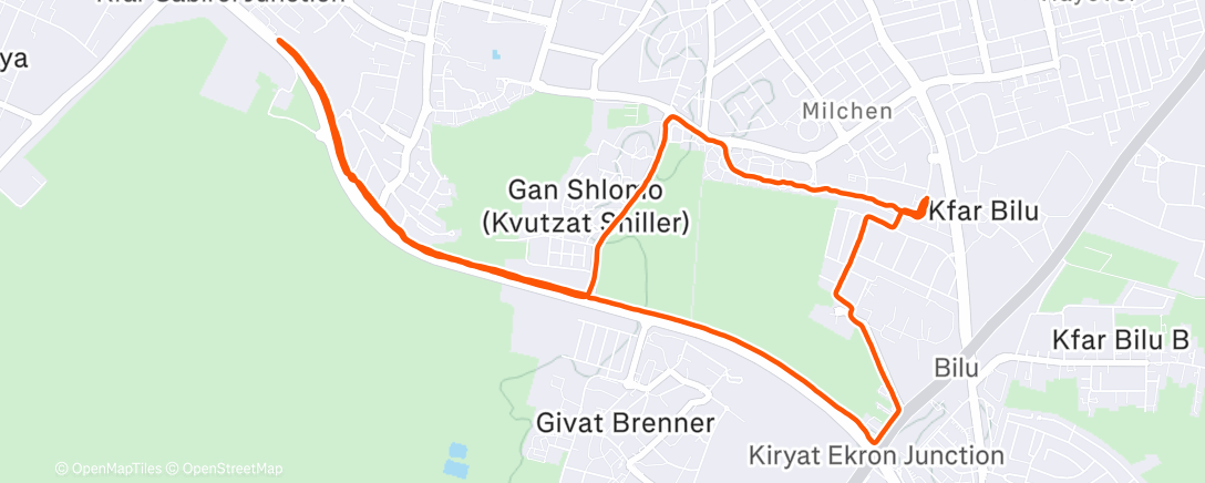 Map of the activity, Evening Run