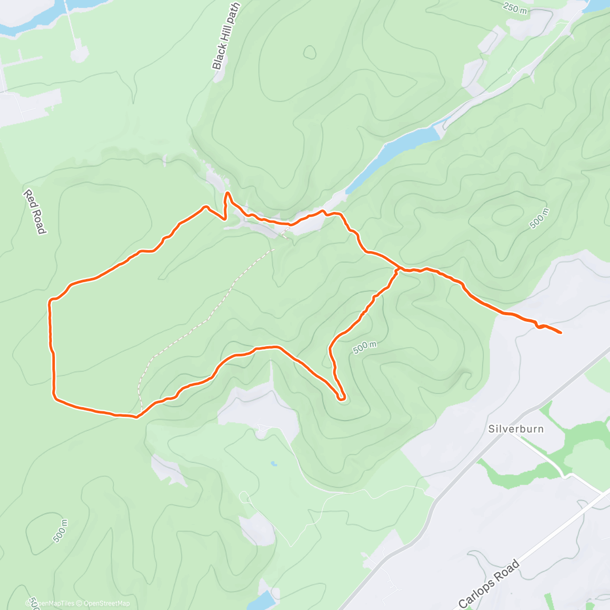 Map of the activity, Stunning Pentlands for Boxing Day