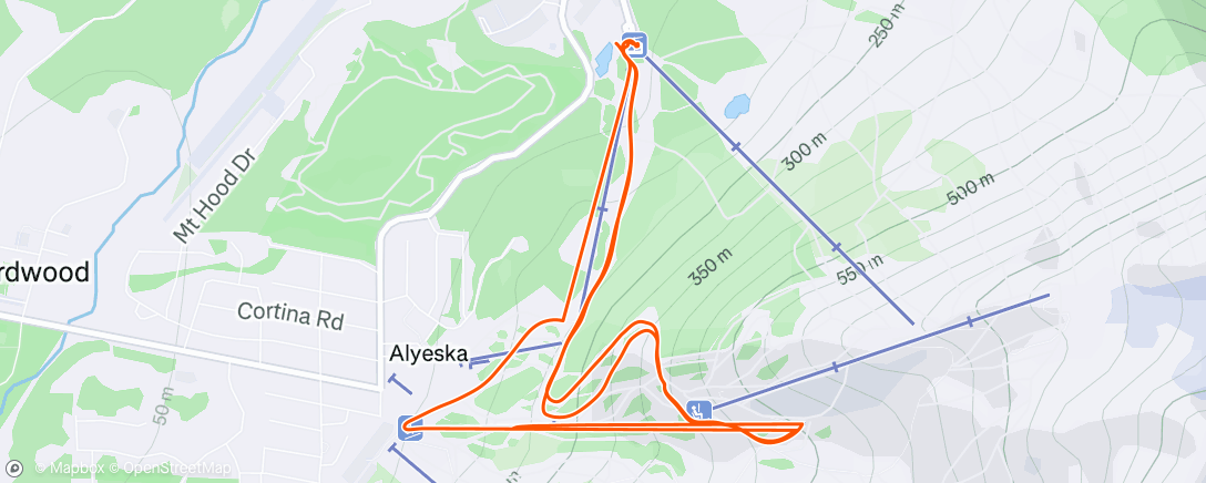 Map of the activity, Lunch Alpine Ski