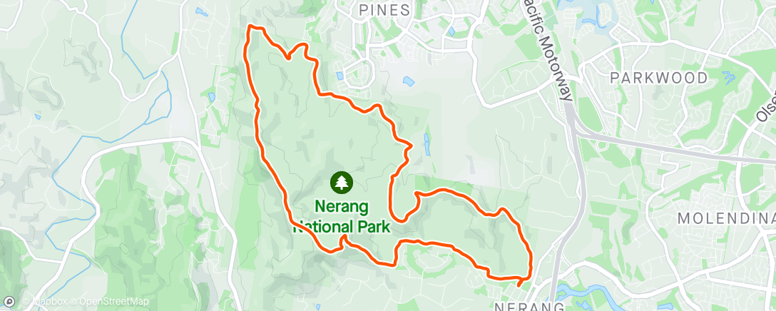 Map of the activity, Neerang big loop.