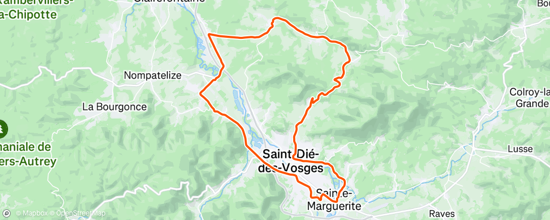 活动地图，Sortie vélo dans l'après-midi