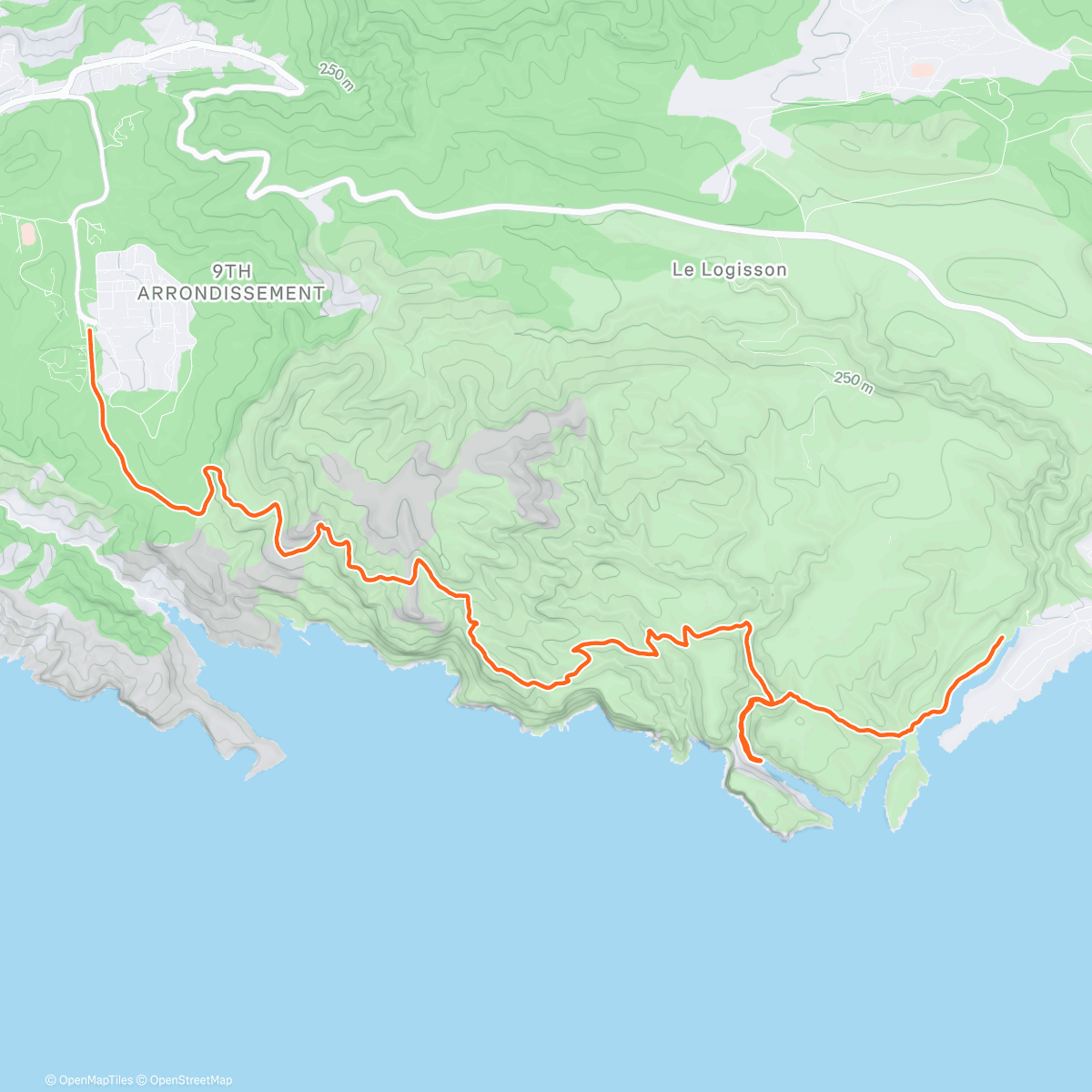 Map of the activity, Balade dans les calanques en famille