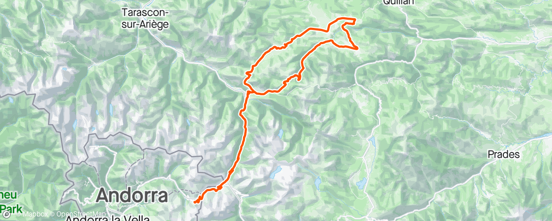 Map of the activity, Andorra - Dag 18