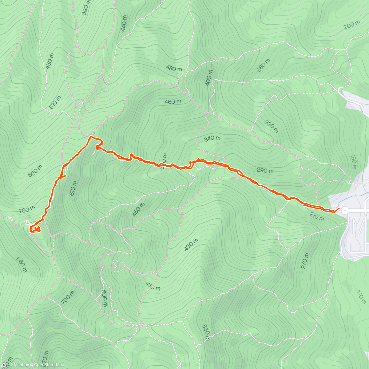 アクティビティ「Hike naar Moaksan Peak」の地図