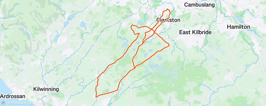 Map of the activity, Lunch Ride