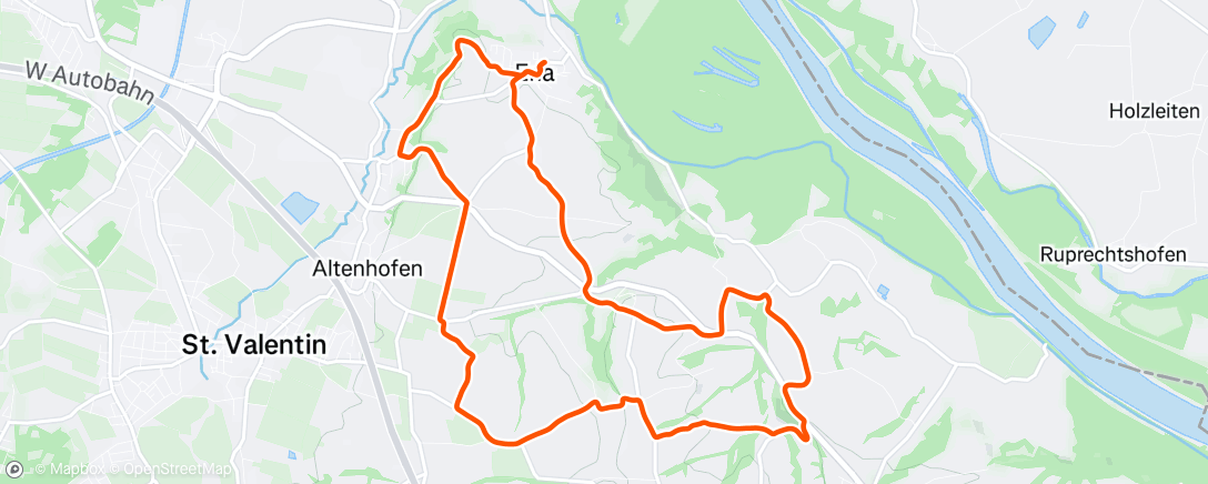 Map of the activity, Traillauf am Nachmittag