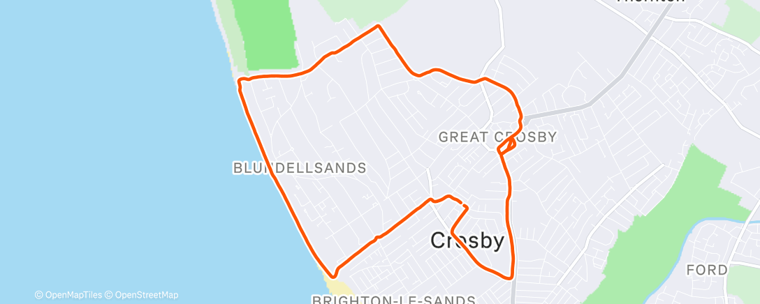 Map of the activity, Boxing Day Run