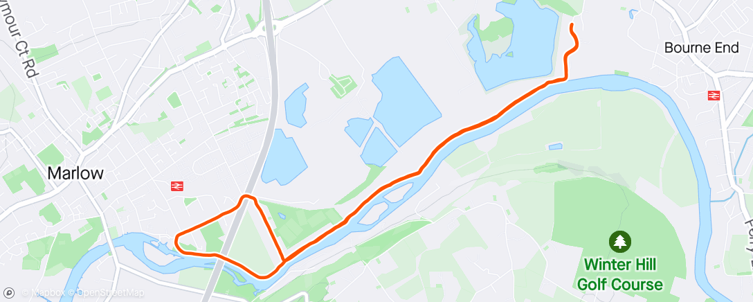 Map of the activity, First run back post marathon