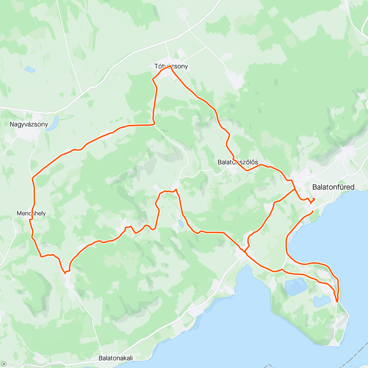 Carte de l'activité Balatonfondo rövidtáv recon