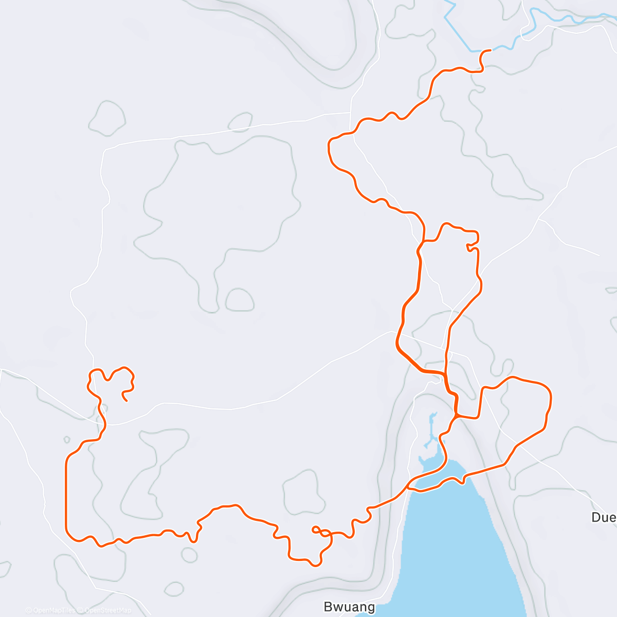 Map of the activity, Zwift - : 2z on Red Zone Repeats in Makuri Islands