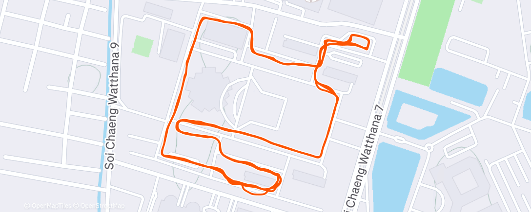 Map of the activity, Afternoon Run